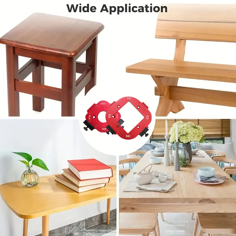 4-in-1 DIY Round Arc Corner Mould Reusable Corner Making Template For Stools Wooden Boards