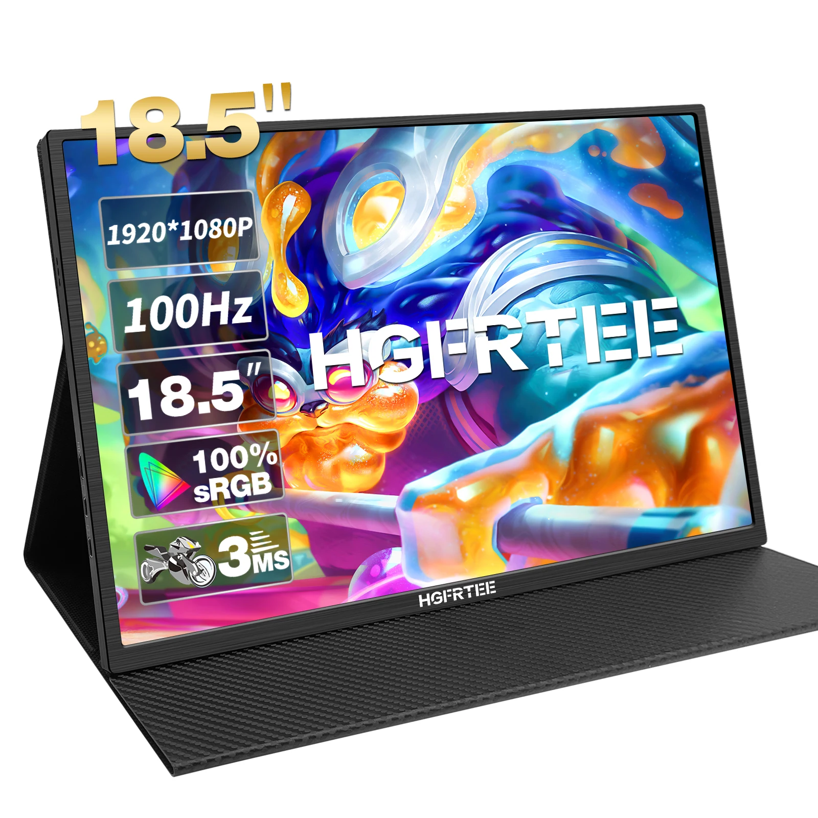 

18,5 дюймовый 100 Гц RGB100 % портативный монитор, большой экран, игровой Расширенный дисплей ADS-IPS панель с VESA отверстием, поддержка типа C HDMI