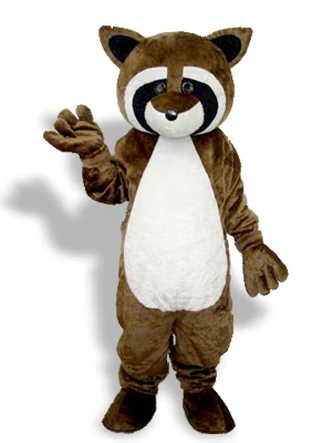 Costume de mascotte de raton laveur pour adultes, robe d'halloween et de noël, accessoires complets, tenue de mascotte