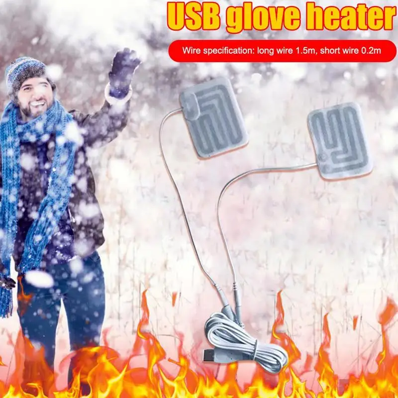 Heated Gloves Liners For Women Gloves Heater Safe And Comfortable Gloves Liners Portable Lightweight Gloves Pad For Cold Weather