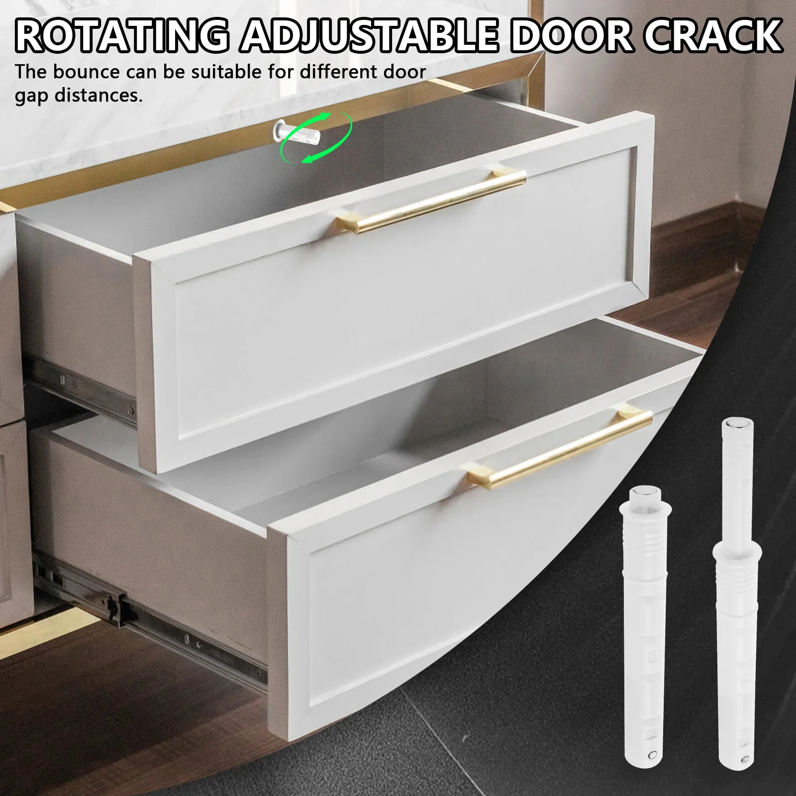 12Pcs Magnetic Push Latch Adjustable Push Doors Drawer Push Latchs Cabinet Touch Latchs RVs Cabinet Catches for Kitchen