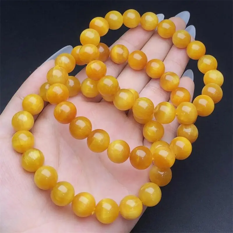 

10MM Natural Golden Tiger Eye Stone Bracelet Fashion Healing Personalized Men Women Gemstone Jewelry Holiday Gift 1PCS