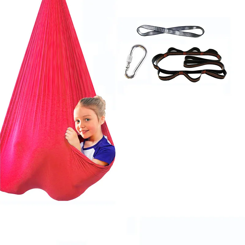 Hoge Elasticiteit Kinderhangmat Zintuiglijke Therapie Voor Kinderen Schommel Binnen en Buiten Schommel Hangstoel Antenne Yoga Hangmat