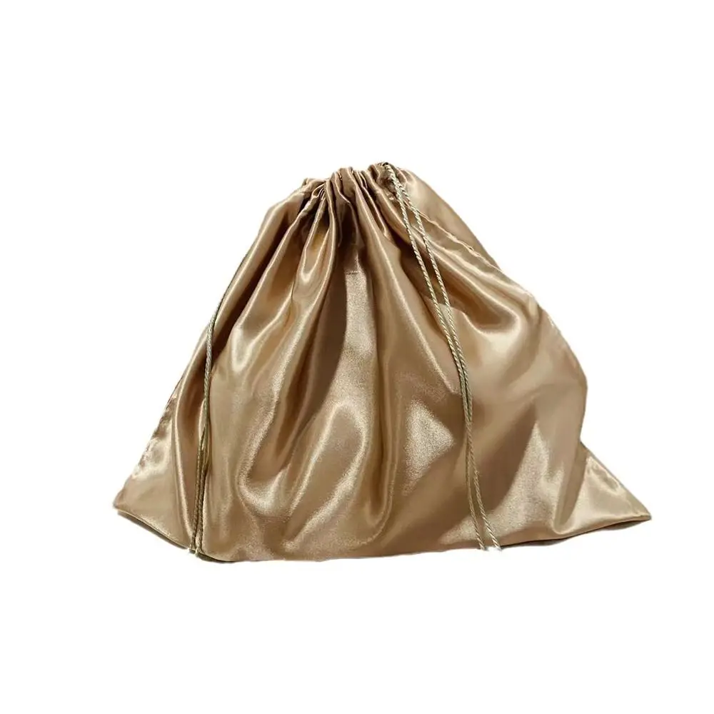 Simple Silk Cloth Dust Bags Thick Dustproof Pouch with Drawstring Travel Drawstring Pouch Tote Purses