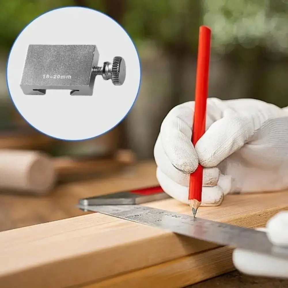 

Metal Carpenter Woodworking Steel Ruler Clear Scale Heavy Duty Straight Ruler Gauge Precise Ruler Block Accurate Measurement