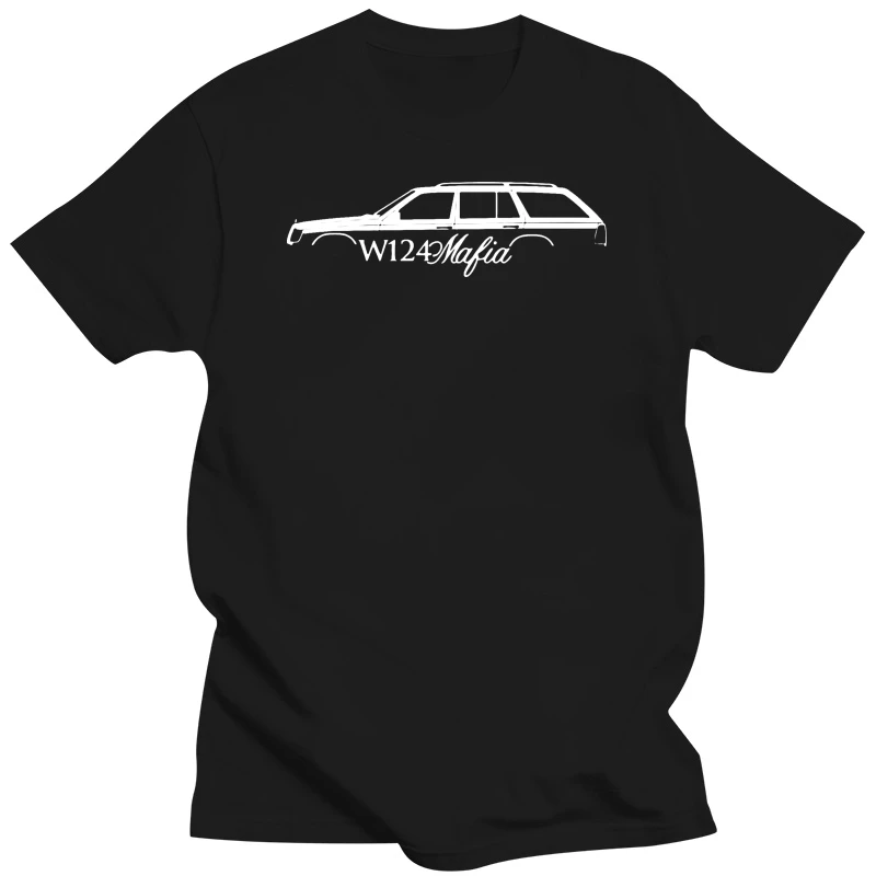 Men Short sleeve tshirt W124 Mafia car silhouette   W124  station wagon  kombi Unisex T Shirt Women t-shirt