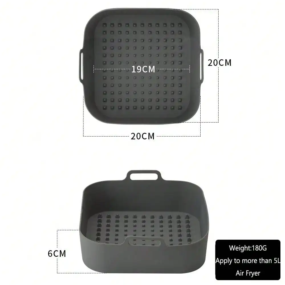 Silicone Multi-color Food Grade Silicone Square Air Fryer Tray for 7QT Air Fryer