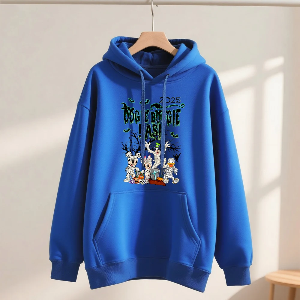 2025-2026 ديزني ميكي ماوس فضفاض تنفس الترفيه القمم الملابس البلوفرات 100% القطن أغطية رأس مطبوعة بلوزات