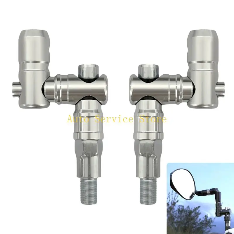 462A 1 Pair Universal Motorcycle Mirror Adapter Extender 360 Degree Adjustable Expands Rear View Coverage for Safe Riding