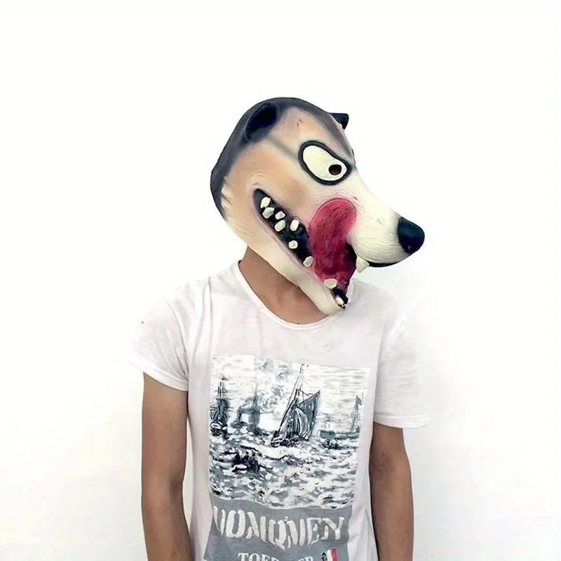 

Halloween Carnival Easter Costume Accessories Latex animal Dog mask Novelty role play Wine Party props Adult toys