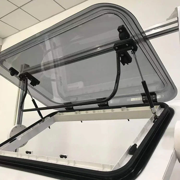 Top Quality RV Skylight Aluminum Alloy Tailer Roof Window 800*500mm Motorhome Escape Skylight with Best Service