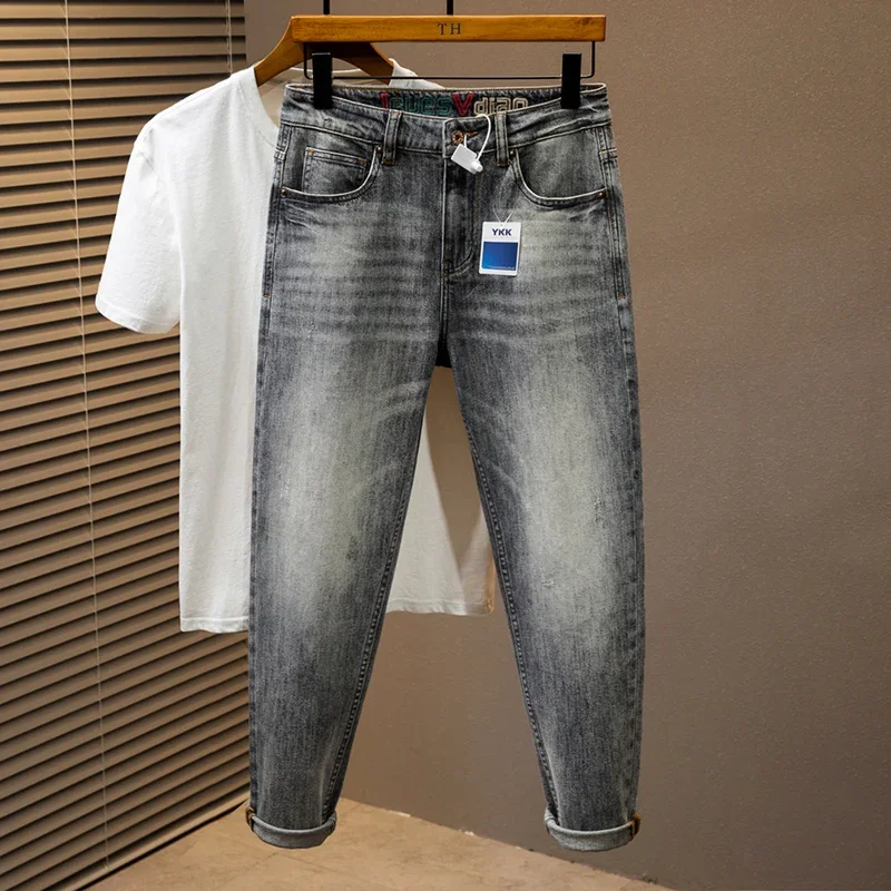 

Spring New Quality Plus Size Cloth Men's Midweight Denim Jeans American Casual Fashion Brand Retro Loose Youth Fashion Trousers