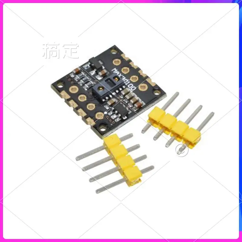 T24C 1 PCS MAX30100 Heart Rate Sensor Module Puls Detection Blood Oxygen Sensor Concentration Test Module MAX30100 PC+Metal For