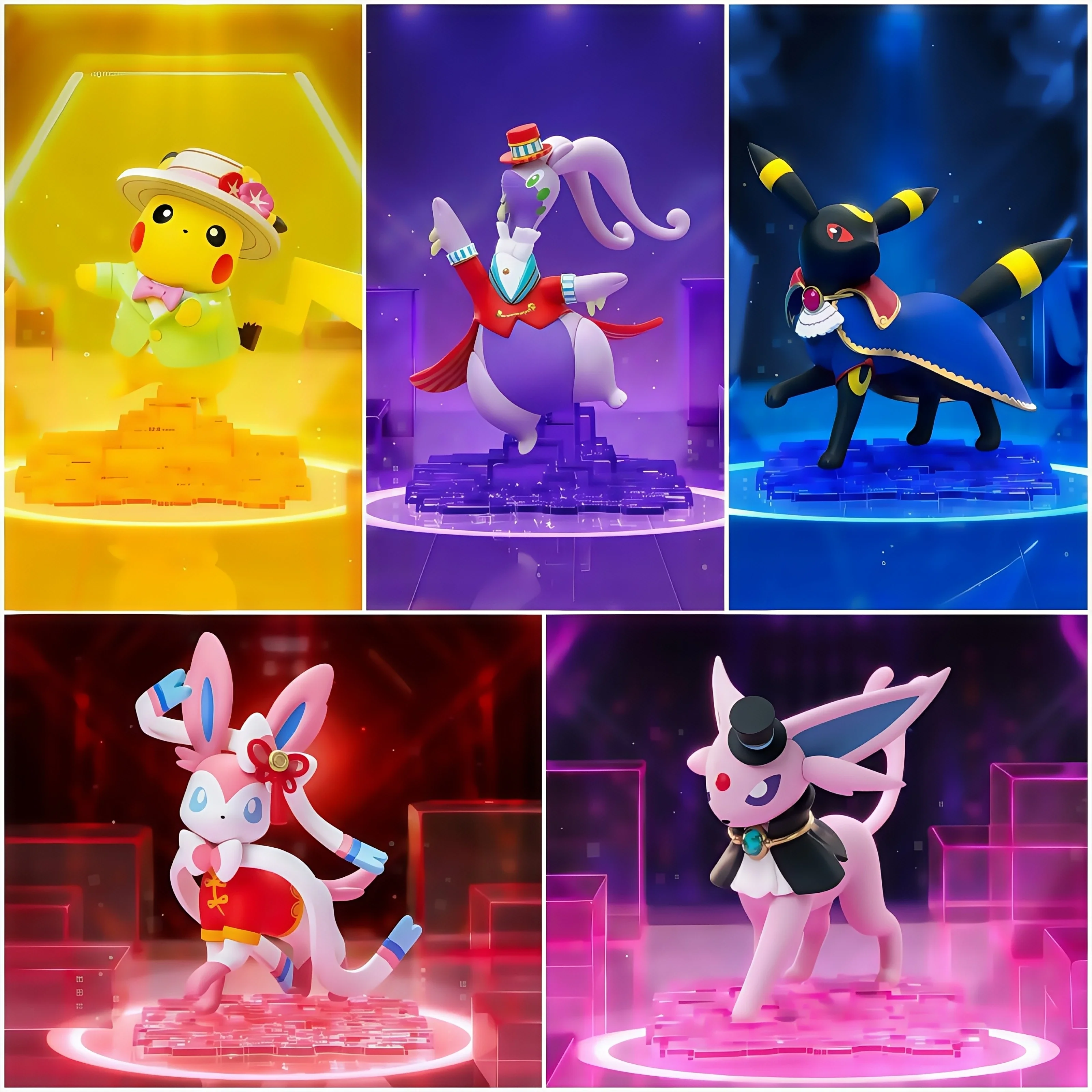 

Новый стиль, натуральная фигурка Pokémon UNITE, популярность Пикачу Сильвеон, Goodra Umbreon, аниме-модель, детская игрушка, гаражный комплект