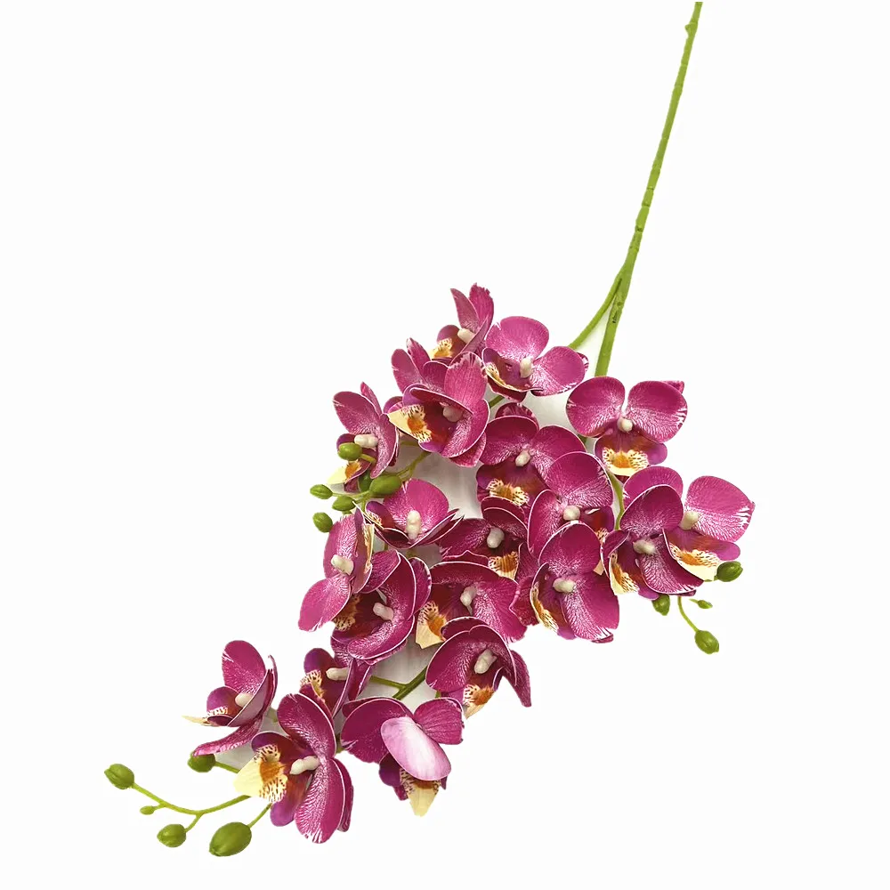 10pcs Latex Butterfly Orchid Flowers 21 Heads Life Like Artificial Mini Phalaenopsis Orchid