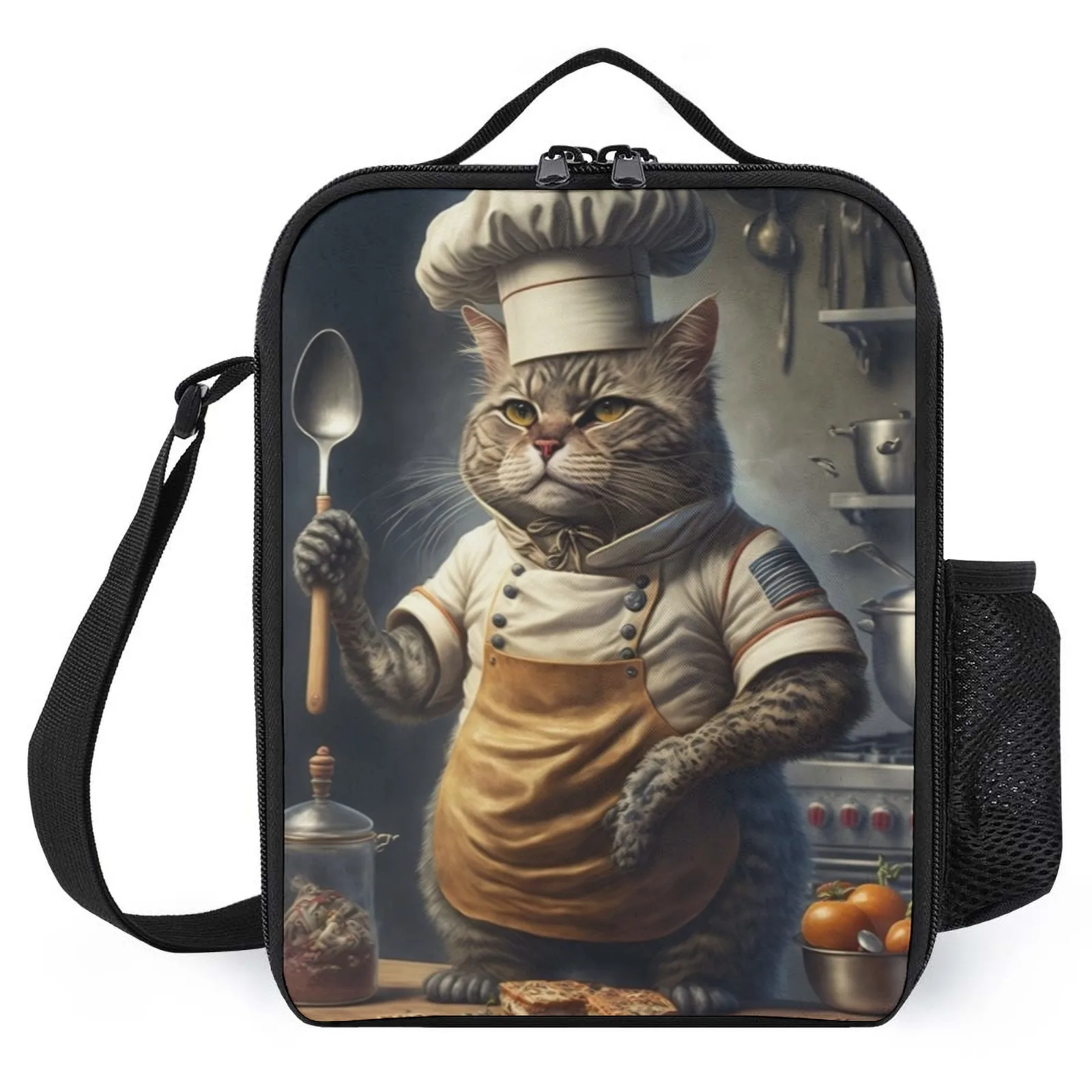 

Chef Cat_1 Koeltas с принтом, подарки для учителей французской школы, холодная сумка, сумка для обеда, изоляционная сумка для ланча