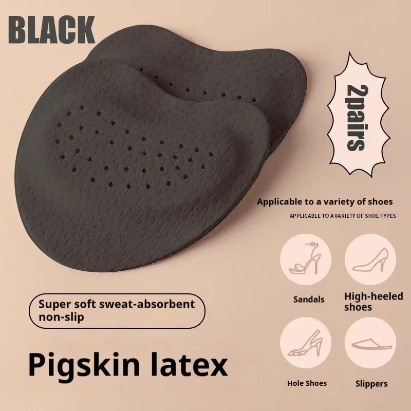 2Pairs Sandals Anti-slip Stickers Forefoot Pad Women High Heels Pain Relief Insert Insoles Toe Cushion Foot Care Shoes Pad