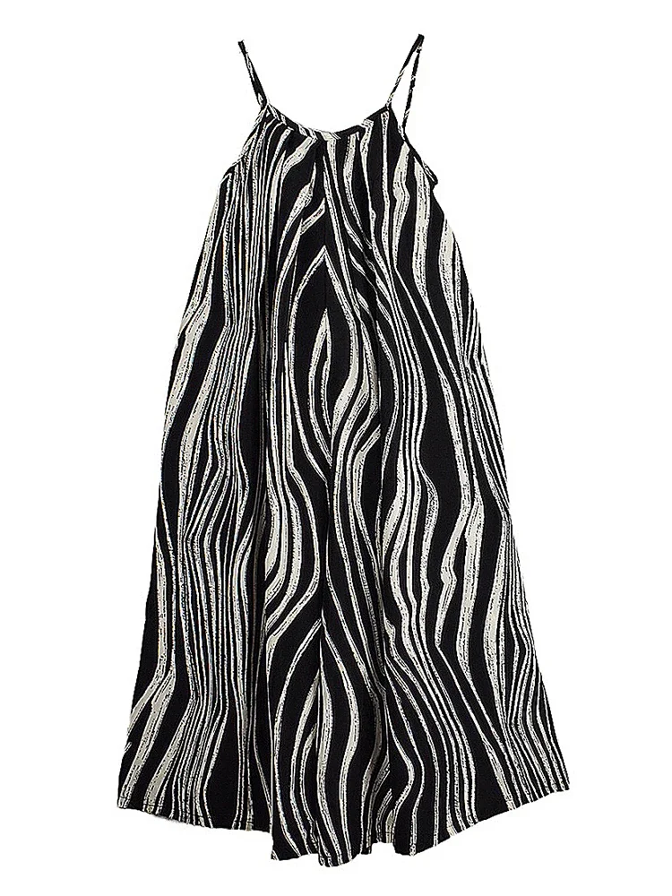 XITAO مخطط طباعة حللا فضفاضة جيب السباغيتي حزام عادية جديدة كل مباراة مزاجه امرأة الصيف حللا ZMY1272