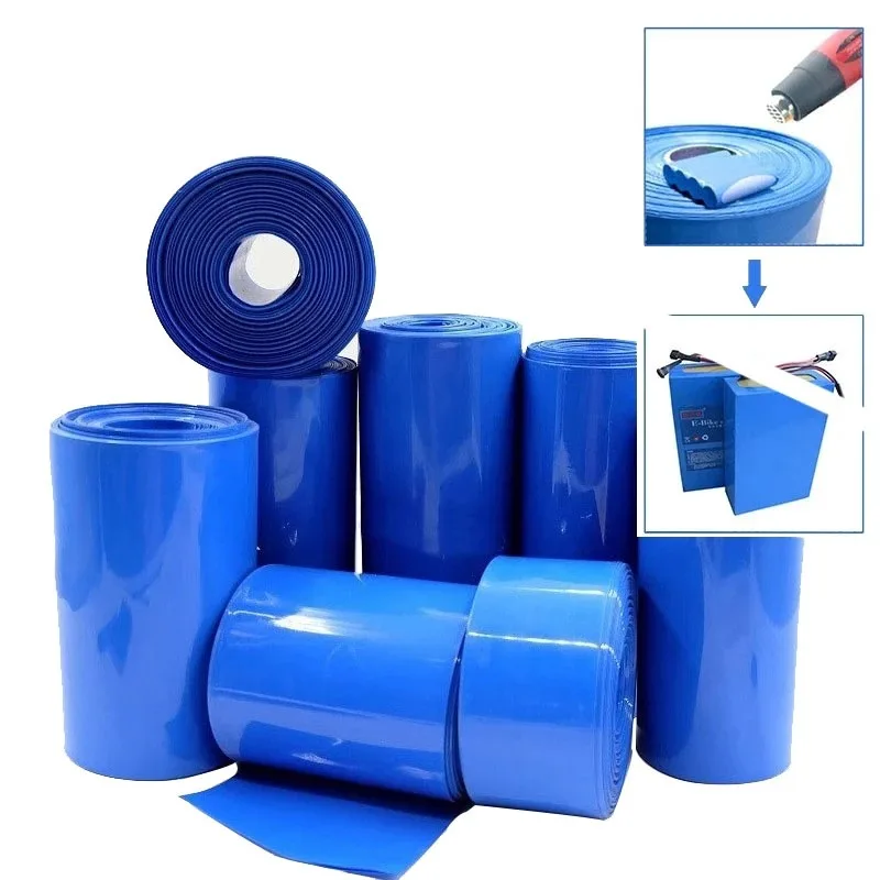 Heat Shrinkable Tube for 18650 lithium Battery- Insulated PVC Blue Shrink Film, 1KG Insulation Sleeve