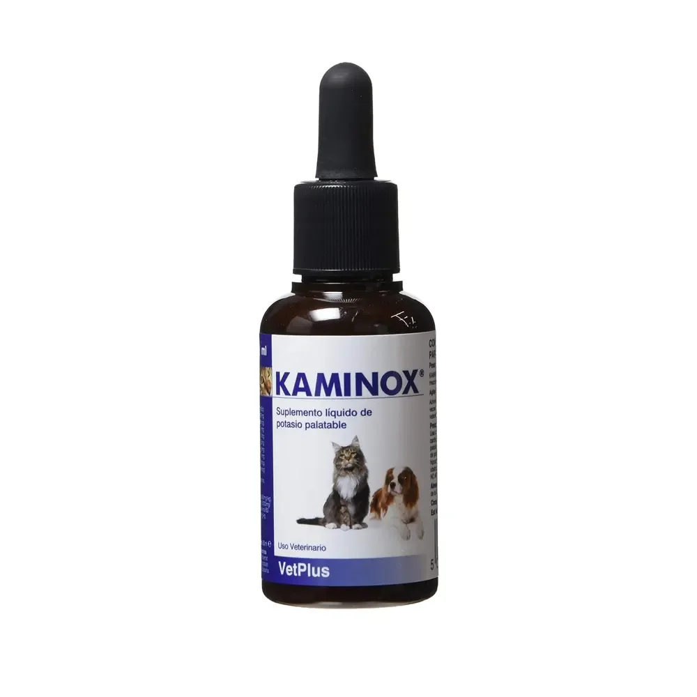 Kaminox 60ml ayuda a gatos y perros con signos de mala función renal VetPlus