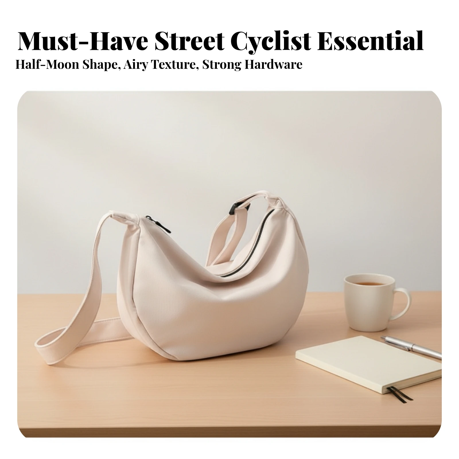 Crescent Crossbody Bag Lightweight Crescent Shoulder Bag Versatile Stylish for Women, Everyday Wear, Travel