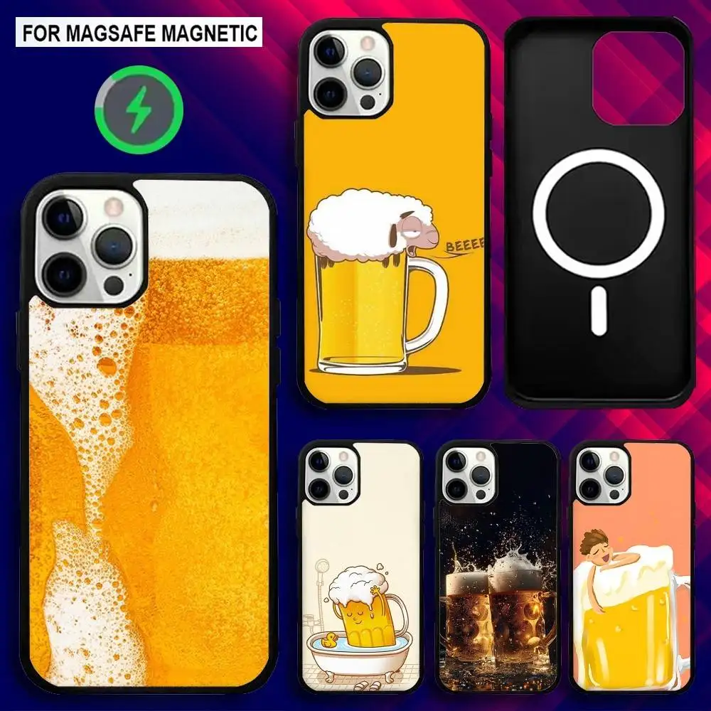 

Beer Print Phone Case For iPhone 17,16,15,14,13,12,11,Pro,Max,Plus,Mini,SE4,E Magnetic Magsafe Wireless Charging