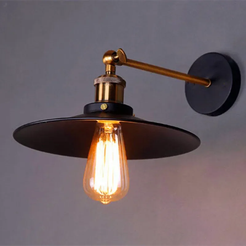 American industrial style wall lamp staircase hallway bedside wall lamp Retro decorative wall light iron wall lamp