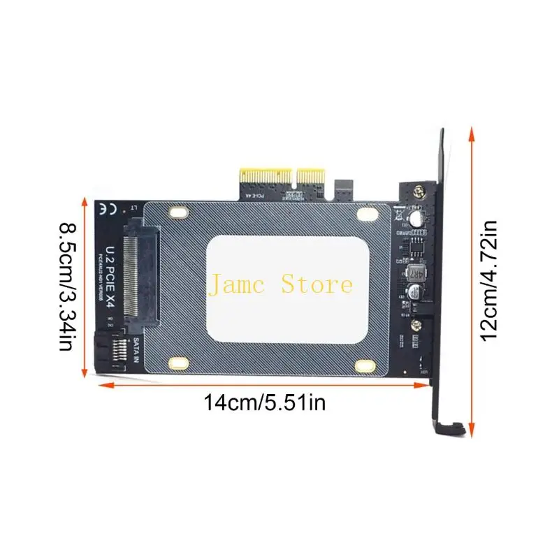 LX0B SFF-8639 to PCIe SSDs Adapter Card PCIE3.0 4X Expansion Card for 2.5inch SSDs Expansion Converter Replacement
