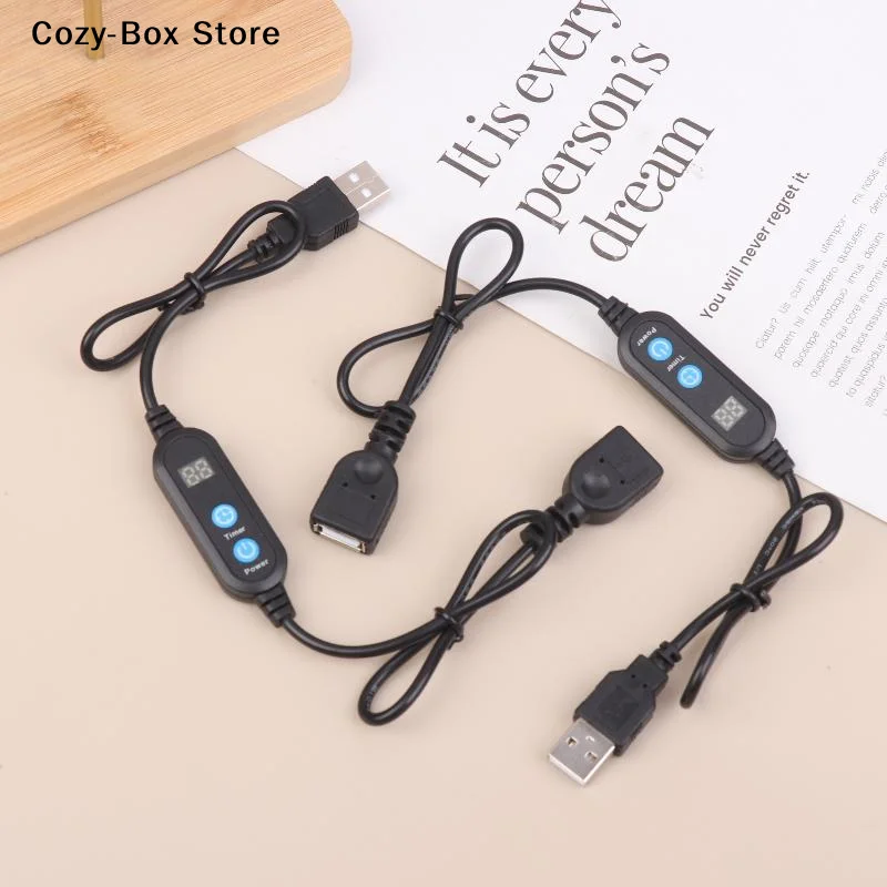 1/2Pcs USB Digital Timer Switch Cable Countdown Timer Cord Controller Timer Switches Auto Cutoff Connector LED Strips Fan Motors