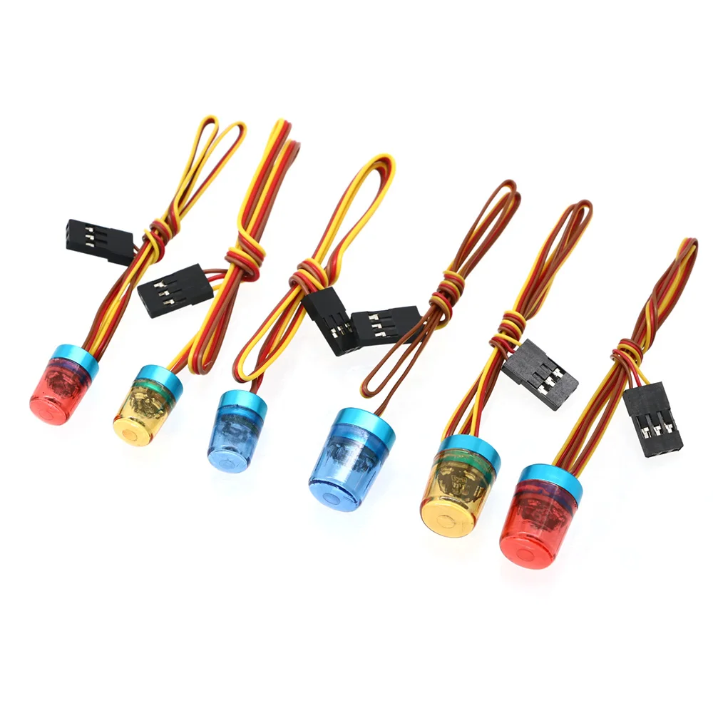Spia per auto modello RC Lampada a LED per auto RC Luce con modalità di rotazione veloce e lenta con lampeggiante 4,8-6 V realizzata in plastica resistente