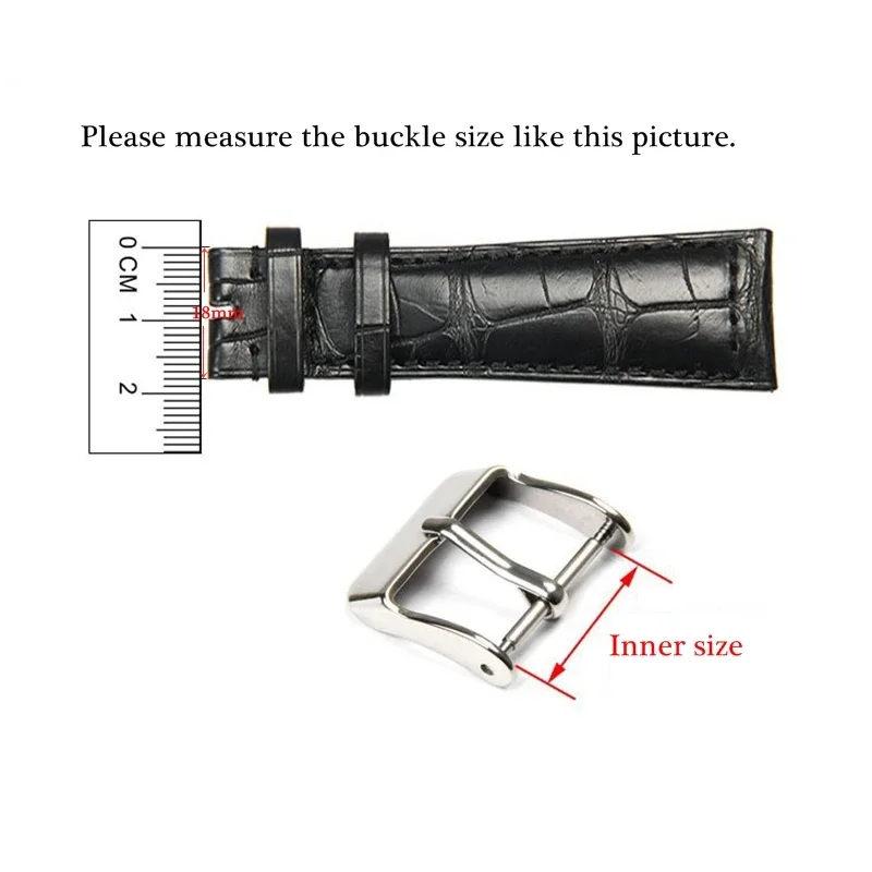 316 Stainless Steel Watch Clasp Pin Buckle 16mm 18mm 20mm 22mm 24mm Metal Clasp Watchband Repair Accessories Gold Silver image 6