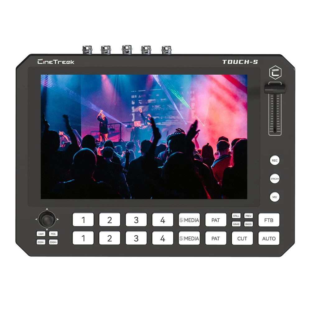 Cinetreak Touch-S Video Switcher, 10 inch Wireless IP Control Recording Mixer with 4HDMI 4SDI for Live Streaming Podcast Studio