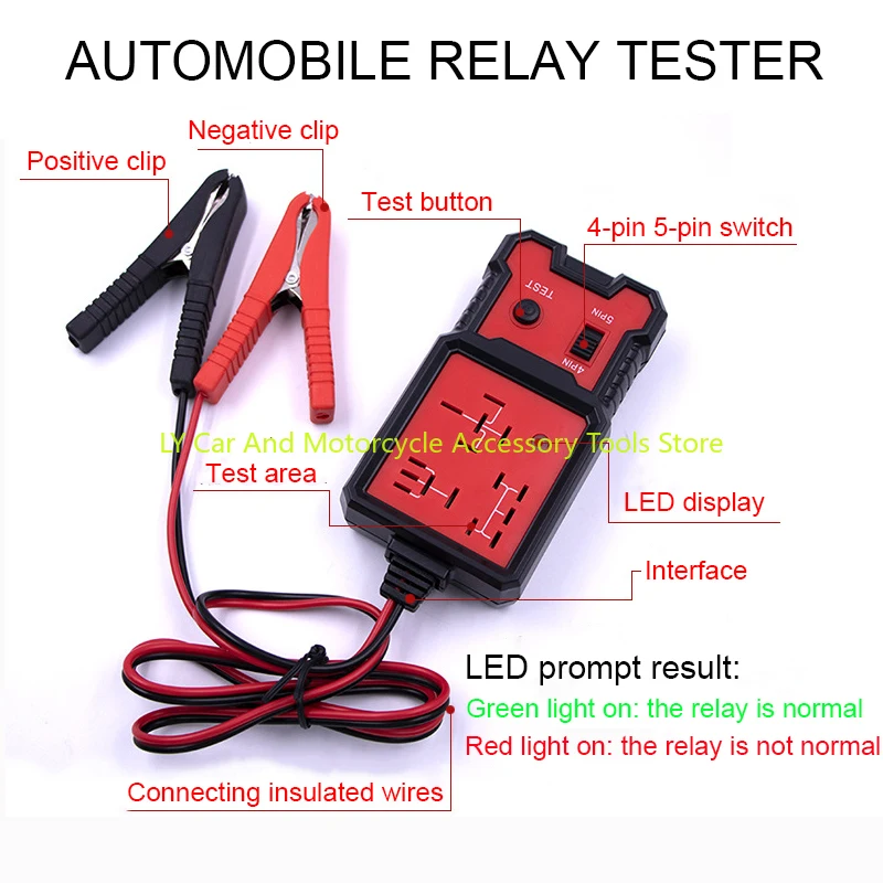 Car Relay Tester 12V Electronic Automotive Relay Tester Universal For Auto Battery Checker Alternator Analyzer Diagnostic Tool