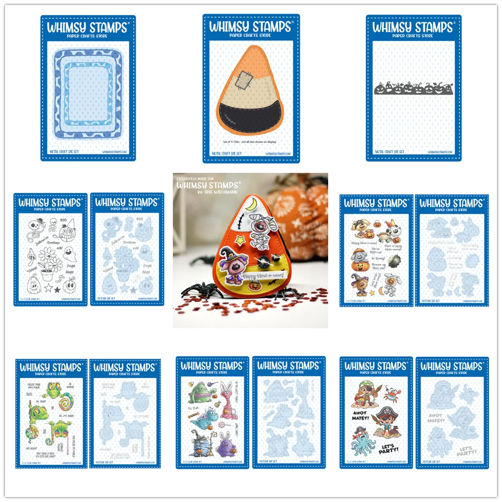 Halloween 2025 New Potions Bottle Bones Doggies Pirate Party Cloaked Blokes Clear Stamps Cutting Dies Scrapbooking Card Craft