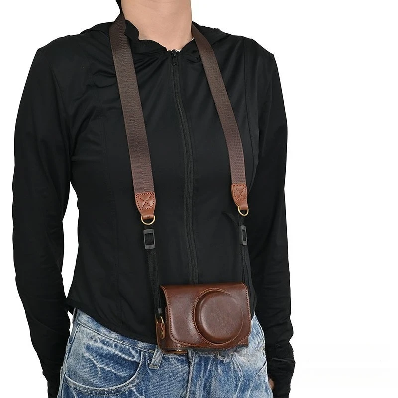 For Canon SX740 SX730 SX720 Pu Leather Protective Case Anti-fall Scratchproof Storage Cross body Bags