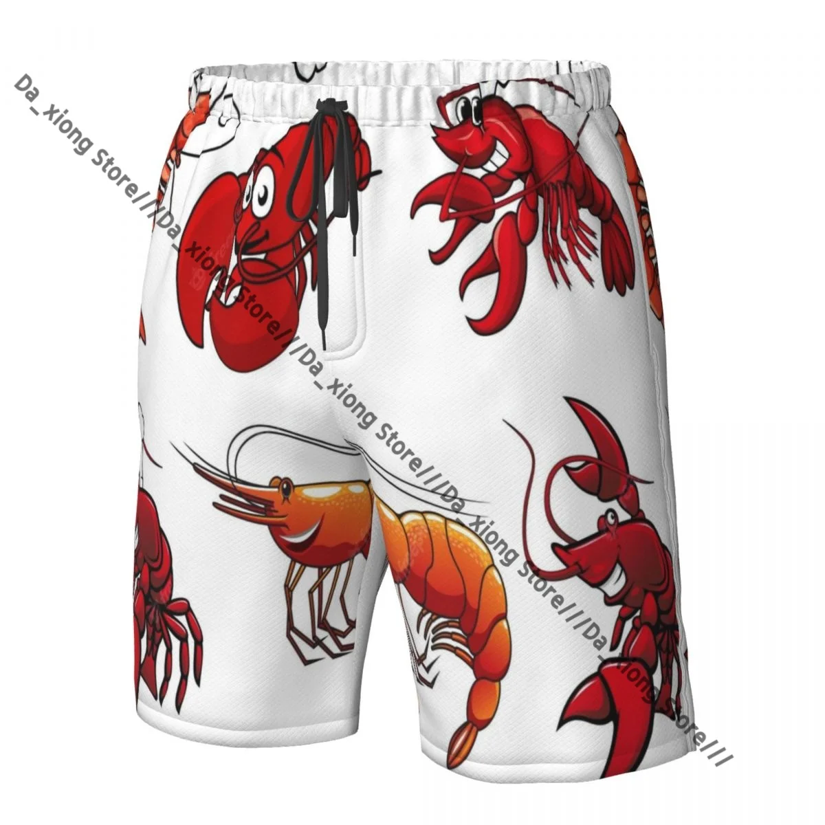 Mens Swimming Shorts Swimwear Crawfish Trunks Swimsuit Beach Wear Boardshorts