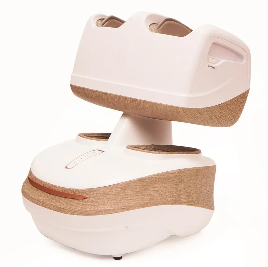 Detachable Foot and Leg Knee Calf Massager Machine with Soothing Heat Deep Kneading Therapy Air Compression for Foot Wellness