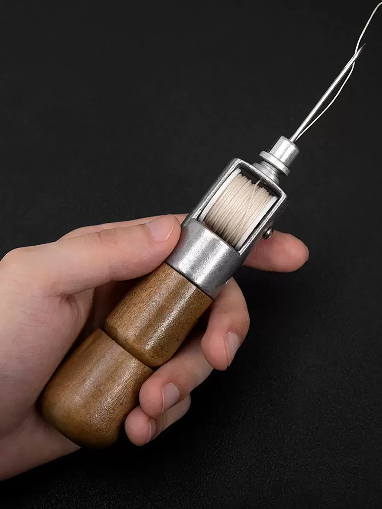Professionelles Leder-Nähset, Schnelle Nähmaschinenwerkzeuge, Geeignet für DIY Handarbeit und Reparaturen, 1 Set mit Nadeln – Detail 6
