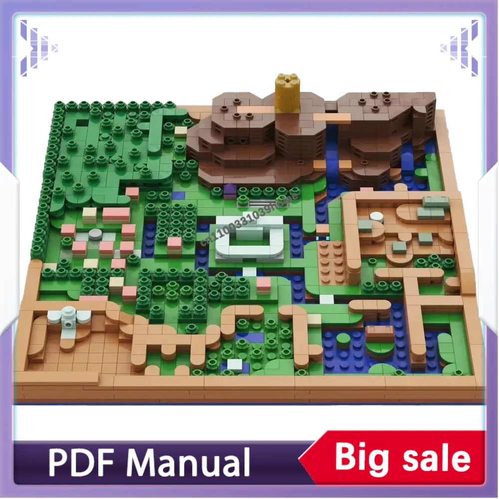 

1120 шт. MOC A Link to the Past Light World Overworld Map Building Blocks Модель A Link to the Past Game Map Кирпичи Сборка игрушек