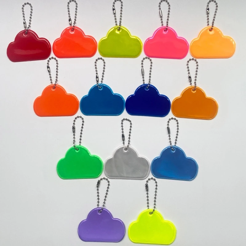 Portable Color Reflective Pendant Small Fluorescent Yellow Reflective Color Multifunction Pendant for Outdoor Safety