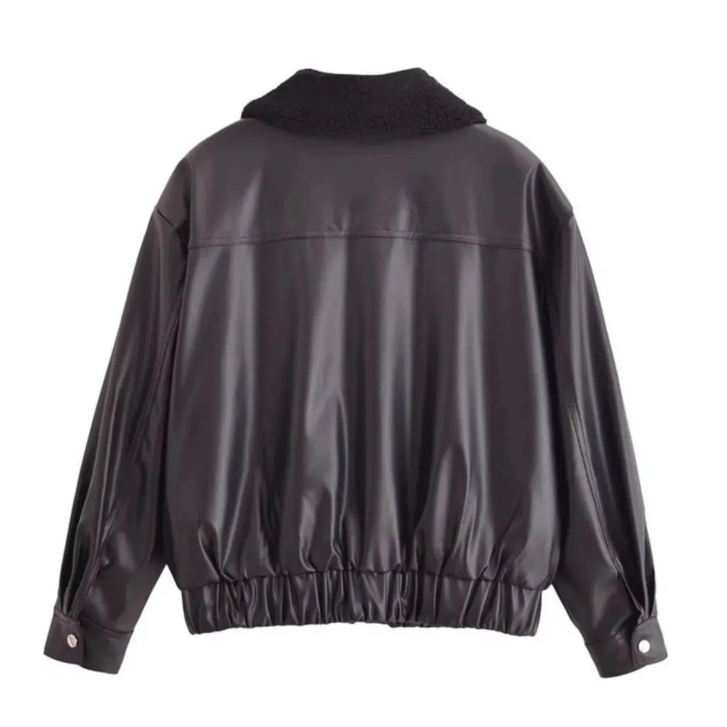 

Women's Fashion Casual Retro Lined Lamb Fur Jacket New European And American Style Wholesale