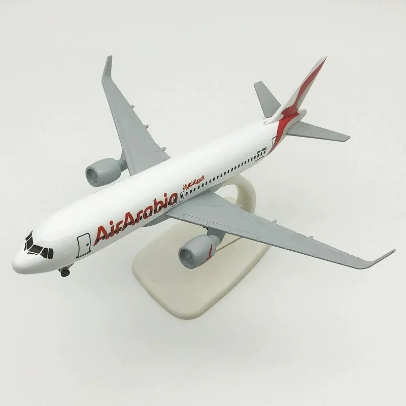 20 سنتيمتر سبيكة نموذج طائرات الديكور الهواء العربية A320 مقياس معدني الطائرات 1:400 طائرة محاكاة ثابتة مع مجموعة الوقوف