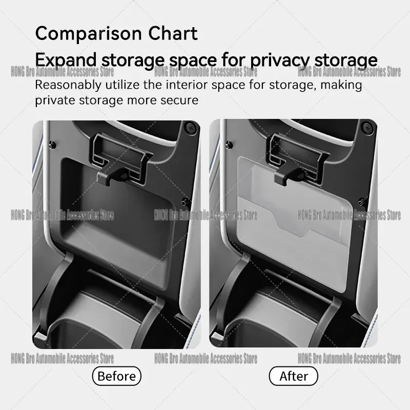 For Honda Prelude 2025 2026 Center Console Armrest Hidden Storage Box Organizer Certificate Holder Car Interior Accessories