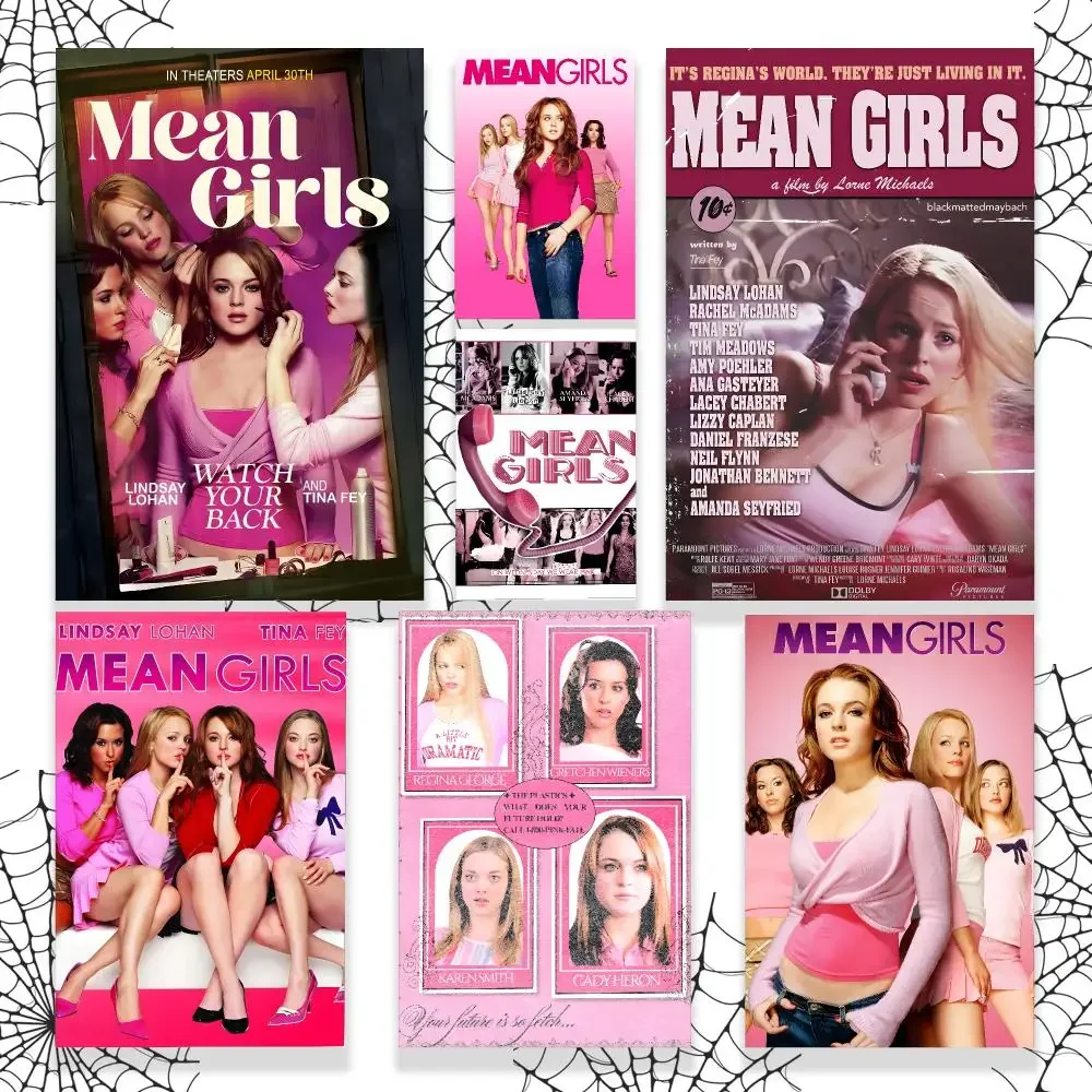 Comedy Movie M-Mean Girls Poster Graphic Wall Art Poster HD Waterproof PP Paper Print for Bedroom Living Room Office Decor Gift