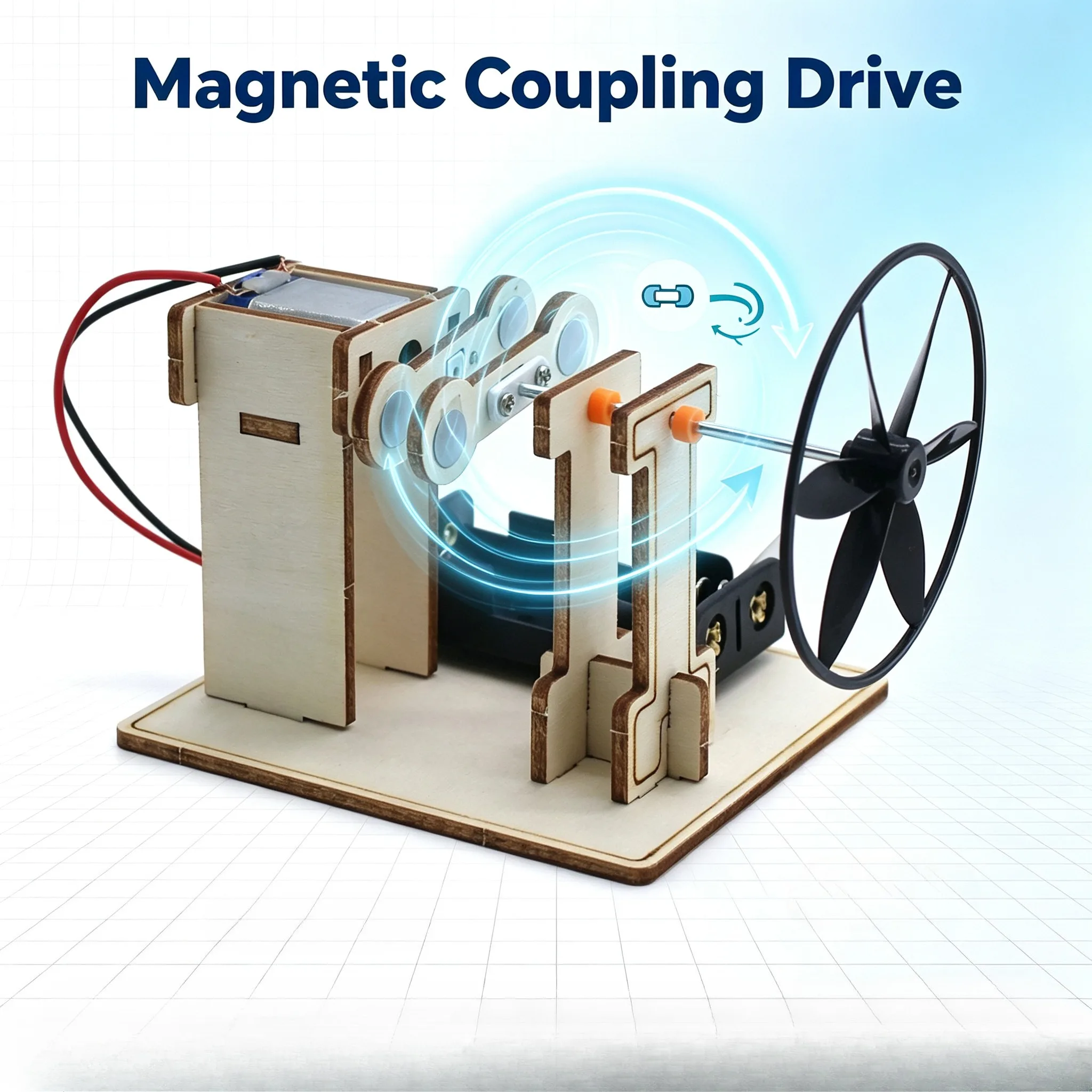 Children's Science and Education Experiment Models, DIY Magnetic Drive Assembly Toys Across the Air, DIY Educational Gifts