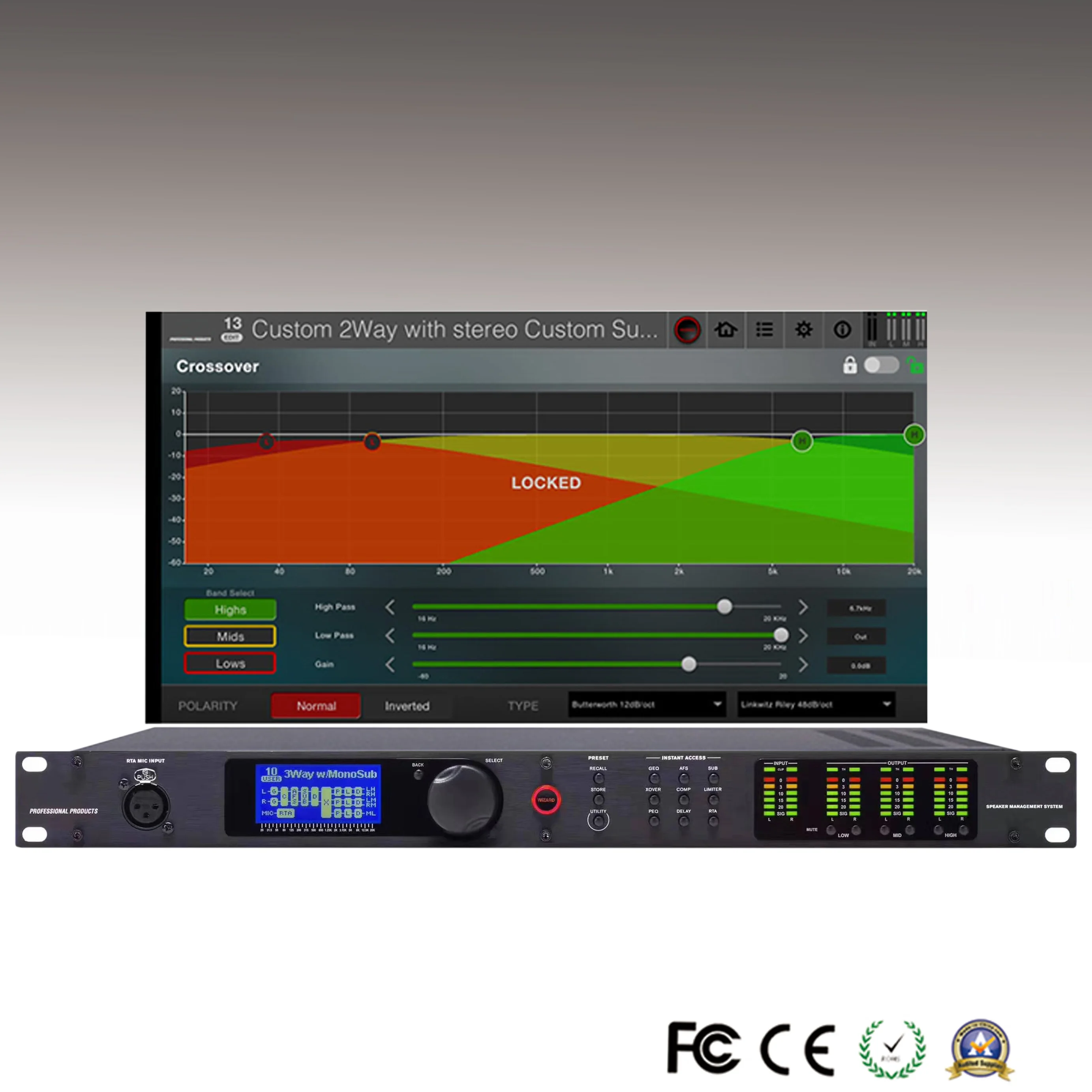 LCZ AUDIO PA2 DSP Digital Audio Processor Compatible Original Software Professional Stage Driver Rack Speaker Audio Equipment