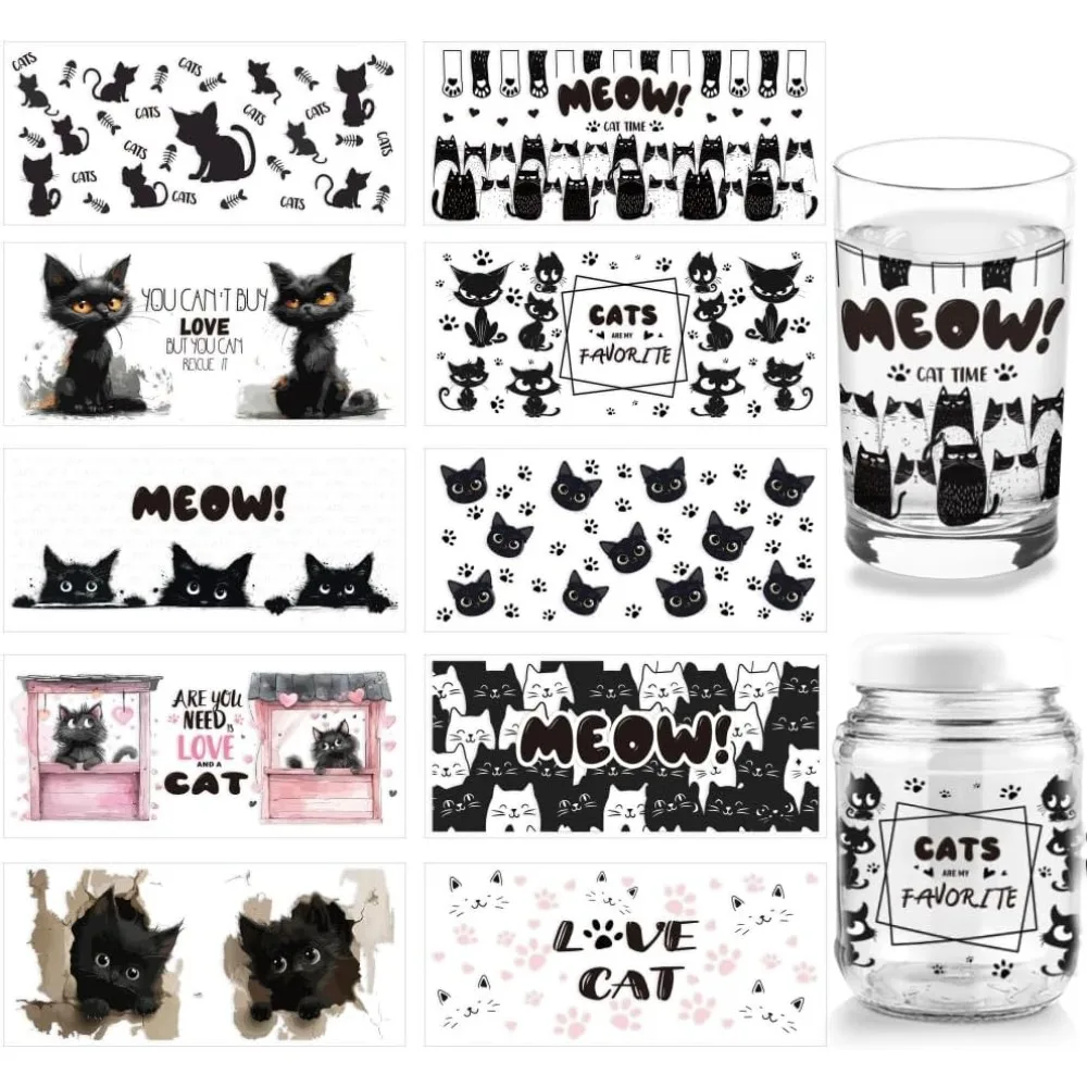 10 Sheets Black Cat… - image