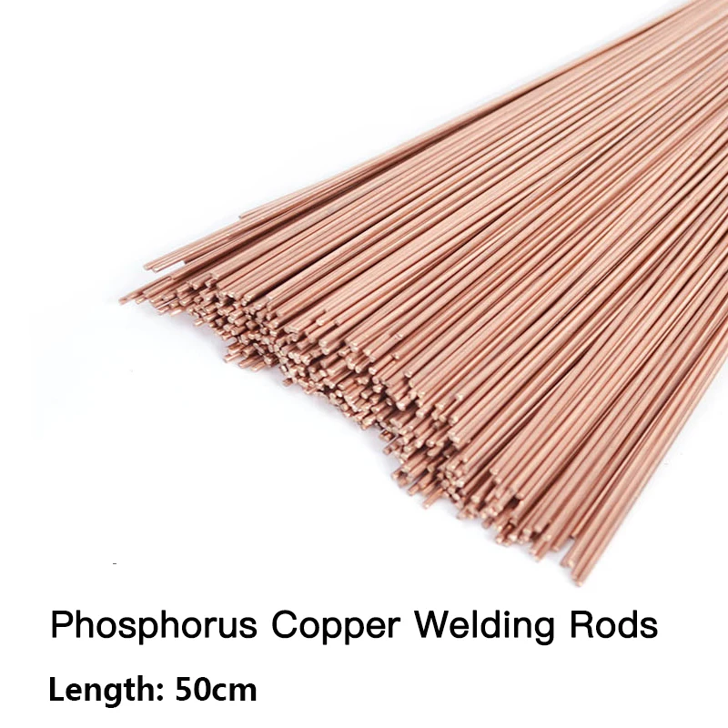 1/1.5/2/2.5/3mm 50cm Brass Welding Rod Phosphorus Copper Electrode Welding Wire Soldering Rod No Need Solder Powder 5/10pcs