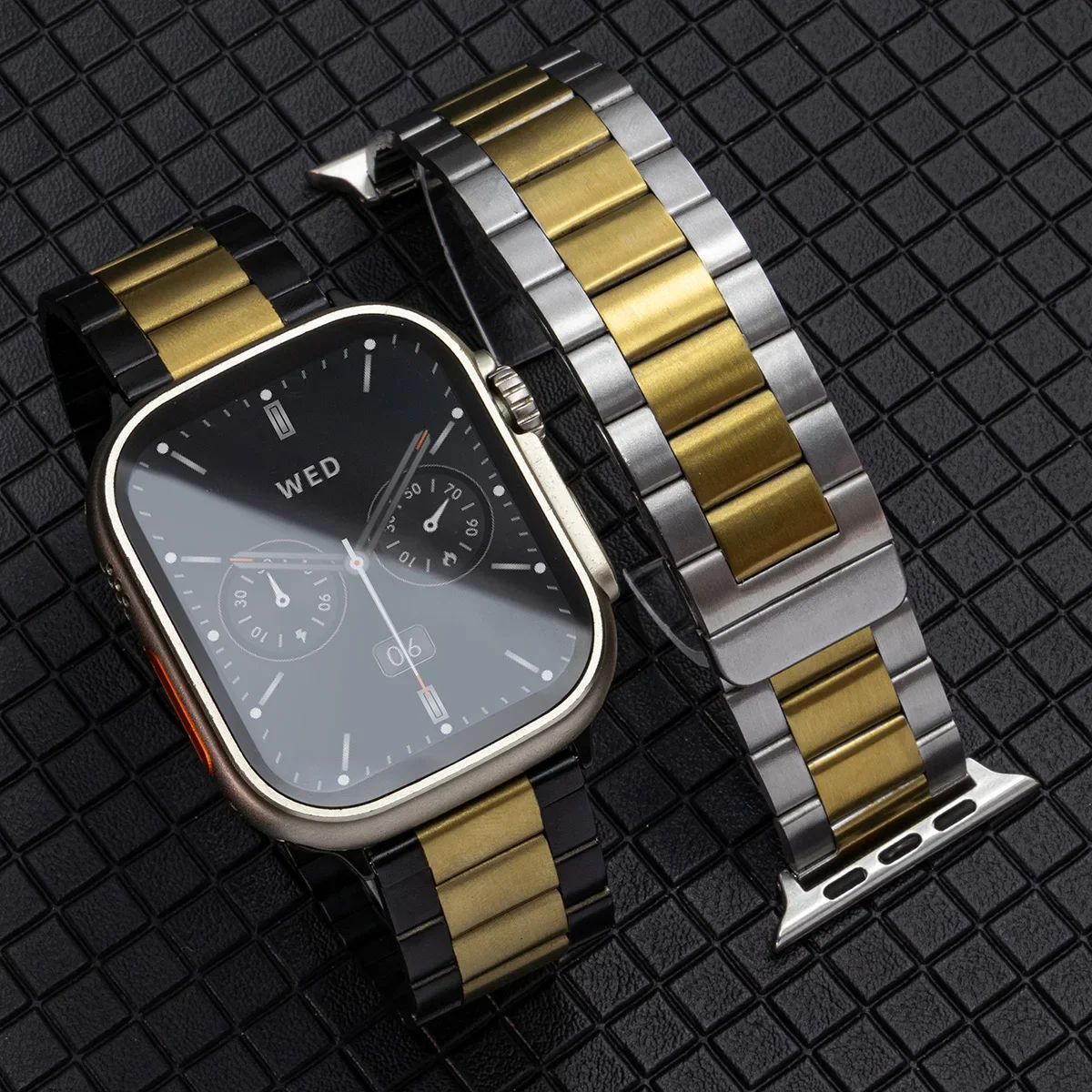 

Магнитный ремешок из нержавеющей стали для Apple Watch Band 46 мм 45 мм 44 мм 49 мм Металлический ремень-браслет для iWatch 10 9 8 7 6 3 5 se Ultra 2