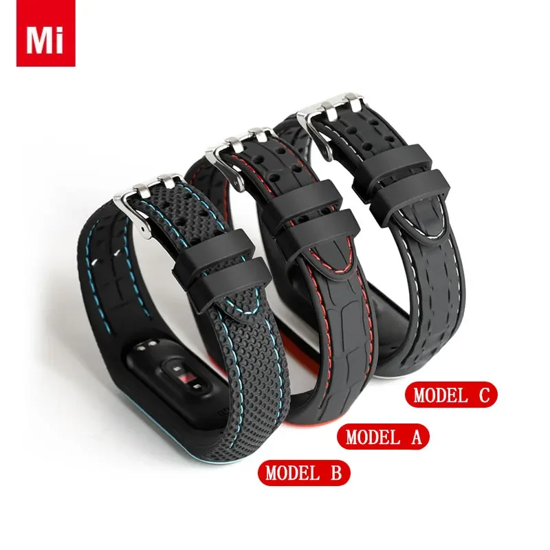 Bracelet For Mi band 7 6 5 Strap Sport Belt Silicone Watchband Replacement SmartWatch Correa For Xiaomi Mi Band 3 4 5 6 Strap